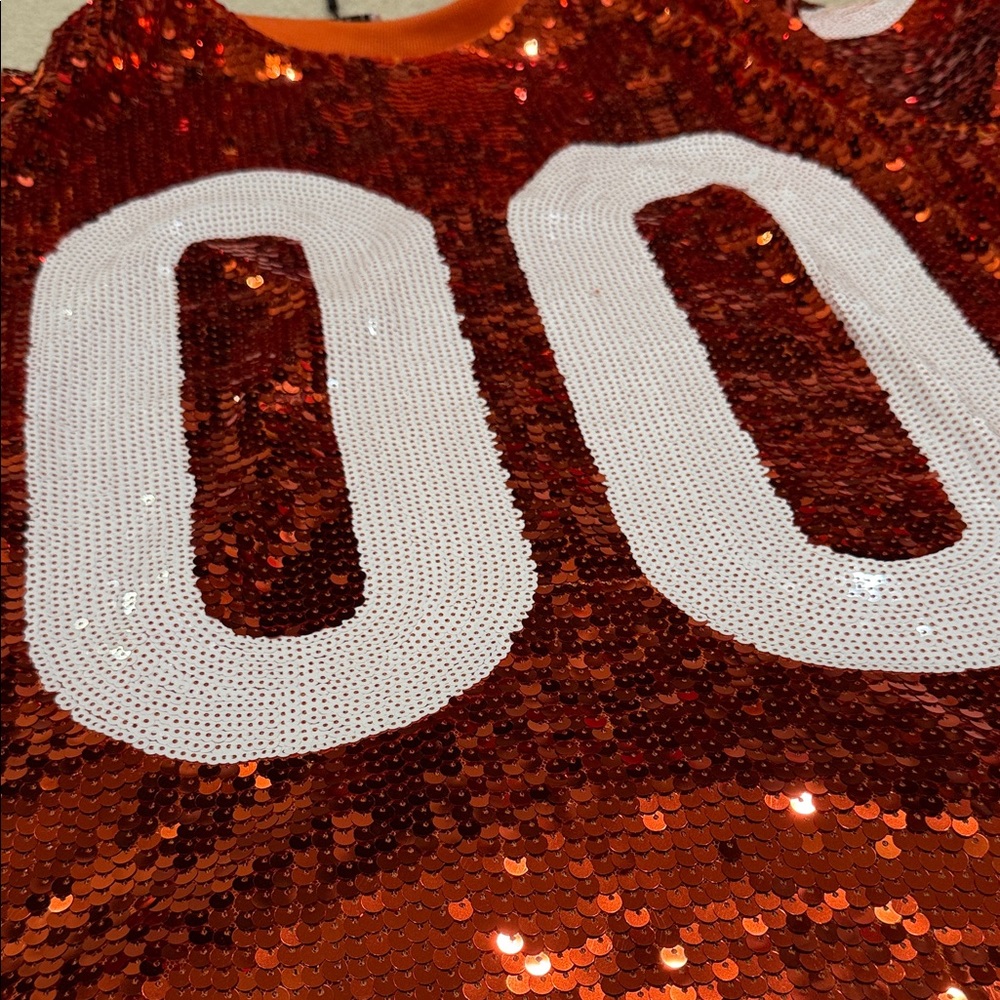 Orange Sequin Dress - Picture 3 of 7